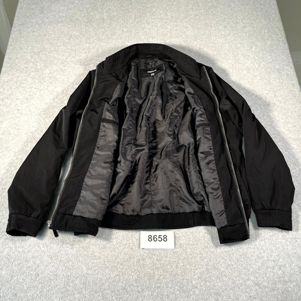 Claiborne Poly Tech Jacket Mens XL Black Full Zip Long Sleeve Outdoor Winter
